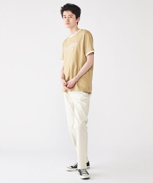 TOMMY HILFIGER(トミーヒルフィガー)の「【オンライン限定】【ユニセックス】トミーヒルフィガー モノタイプリンガーTシャツ(Tシャツ/カットソー・メンズ・ブルー/ホワイト/ネイビー/ベージュ・X-LARGE/X-SMALL/SMALL/LARGE/MEDIUM)」の22枚目の写真