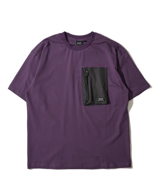 TAION（タイオン）の「【TAION/タイオン】MOUNTAIN STORAGE POCKET T / マウンテン ストレージ ポケットTシャツ（Tシャツ/カットソー・メンズ・ホワイト/ネイビー/ブラック/パープル/オリーブ/その他・MEDIUM/X-LARGE/LARGE）」の5枚目の写真