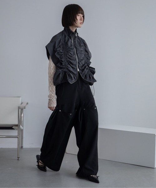 VACANCY(ヴァカンシー)の「カットアウトレースシアートップス/新色追加(Tシャツ/カットソー・レディース・ホワイト/ブラック/レッド/ブラウン・FREE)」の20枚目の写真