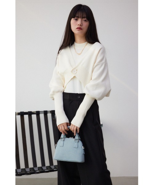 AZUL by moussy(アズールバイマウジー)の「デニムミニダブルジッパーバッグ(ショルダーバッグ・レディース・ライトブルー/ピンク・FREE)」の6枚目の写真