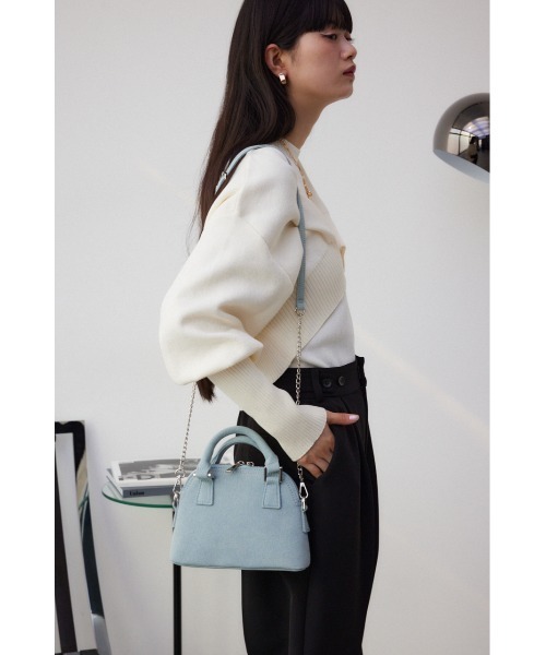 AZUL by moussy(アズールバイマウジー)の「デニムミニダブルジッパーバッグ(ショルダーバッグ・レディース・ライトブルー/ピンク・FREE)」の7枚目の写真
