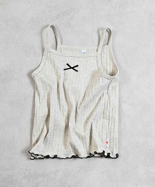 Life Support Products（ライフサポートプロダクツ）の「ムジリブキャミソール（キャミソール・キッズ・オフホワイト/グレー/ライトピンク/ピンク/ブラウン/ミント/ラベンダー/オレンジ/ベージュ/チャコール・80/90/100/110/120/130）」の2枚目の写真