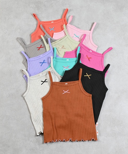 Life Support Products（ライフサポートプロダクツ）の「ムジリブキャミソール（キャミソール・キッズ・オフホワイト/グレー/ライトピンク/ピンク/ブラウン/ミント/ラベンダー/オレンジ/ベージュ/チャコール・80/90/100/110/120/130）」の11枚目の写真