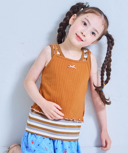 Life Support Products（ライフサポートプロダクツ）の「ムジリブキャミソール（キャミソール・キッズ・オフホワイト/グレー/ライトピンク/ピンク/ブラウン/ミント/ラベンダー/オレンジ/ベージュ/チャコール・80/90/100/110/120/130）」の12枚目の写真