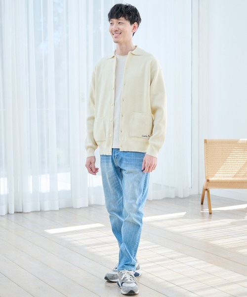 Arnold Palmer（アーノルドパーマー）の「スポンディッシュニット シャツカーディガン（カーディガン/ボレロ・レディース・グレイッシュブルー/アイボリー・XS/S/M/L/LL）」の11枚目の写真