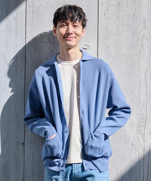 アーノルドパーマー ネルシャツ カーディガン M セールスポンディッシュニット シャツカーディガン（カーディガン