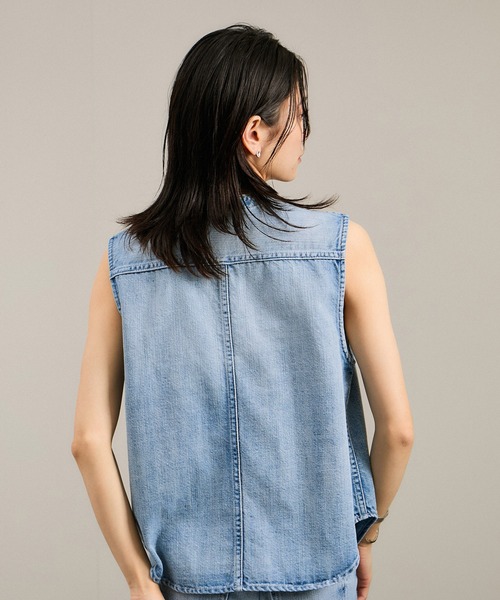 RED CARD TOKYO(レッドカード)の「【RED CARD TOKYO(レッドカードトーキョー)for SALON】別注GILET blouse / デニムジレベスト(ベスト・レディース・ブルー系その他6・FREE)」の17枚目の写真