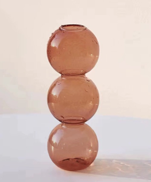 CERCA(チェルカ)の「【 somni / ソニ 】バブル型 3球 ガラスフラワーベース 花瓶(フラワーベース・レディース・ブルー/クリア/ブラック/ブラウン・FREE)」の14枚目の写真