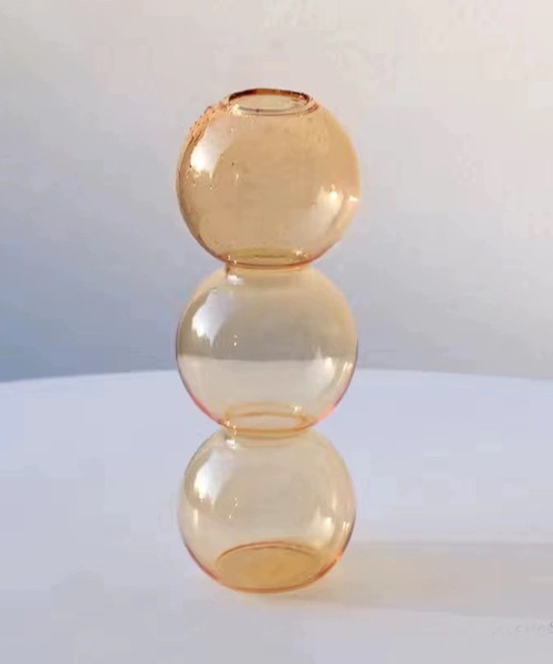 CERCA(チェルカ)の「【 somni / ソニ 】バブル型 3球 ガラスフラワーベース 花瓶(フラワーベース・レディース・ブルー/クリア/ブラック/ブラウン・FREE)」の15枚目の写真