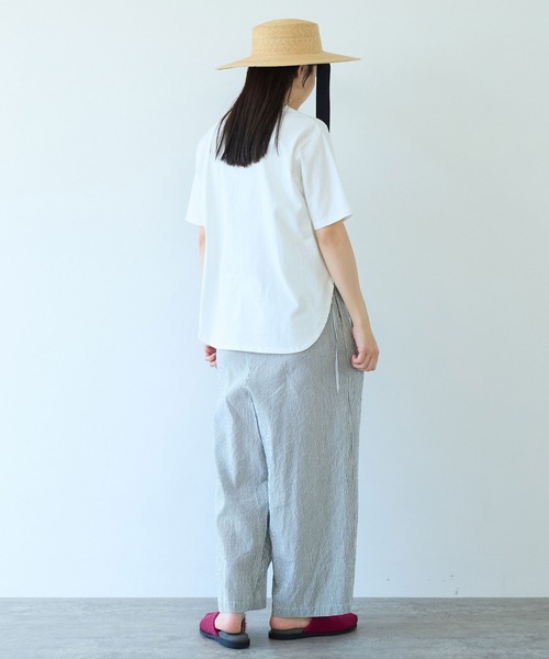 yuni(ユニ )の「コットンレース刺繍Tシャツ(Tシャツ/カットソー・レディース・ホワイト/ブラック・FREE)」の5枚目の写真