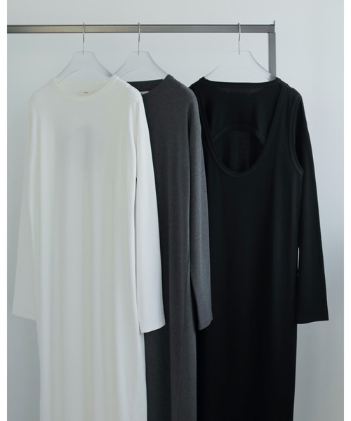 anuke（アンヌーク）の「Back Layered Onepiece（ワンピース・レディース・チャコールグレー/ブラック/ホワイト・36inch/38inch）」の8枚目の写真