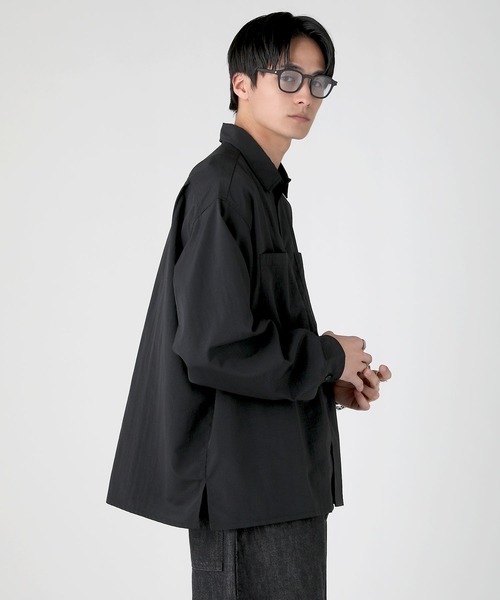 【ブラック】保形性 ストレッチ 長袖 カラーシャツ (MENS) 000000012285-08.jpg?size=xl&w=