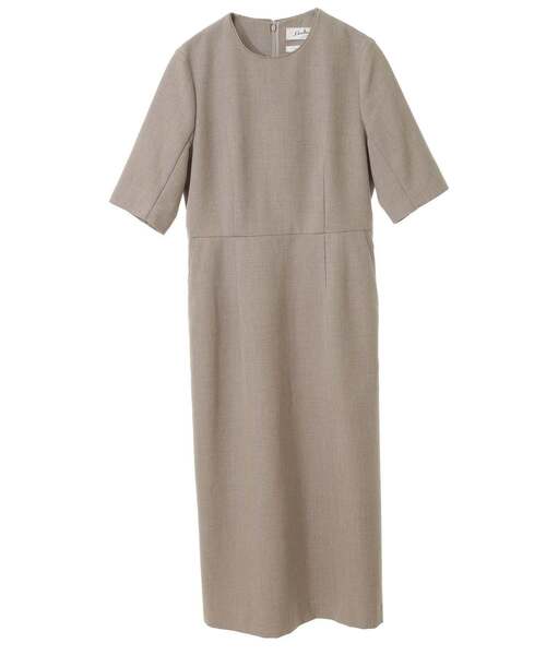 martinique（マルティニーク）の「【l’heritage martinique/レリタージュ マルティニーク】リネンライクキャンバスワンピース（ワンピース・レディース・ブラック/ベージュ・1/2）」の2枚目の写真