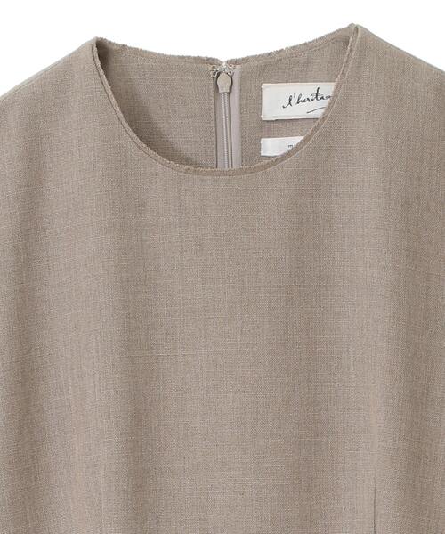 martinique（マルティニーク）の「【l’heritage martinique/レリタージュ マルティニーク】リネンライクキャンバスワンピース（ワンピース・レディース・ブラック/ベージュ・1/2）」の4枚目の写真