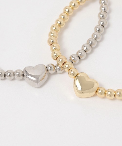 FOREVER 21（フォーエバー トゥエンティーワン）の「ハートブレスレット3（ブレスレット・レディース・ゴールド/シルバー・FREE）」の5枚目の写真