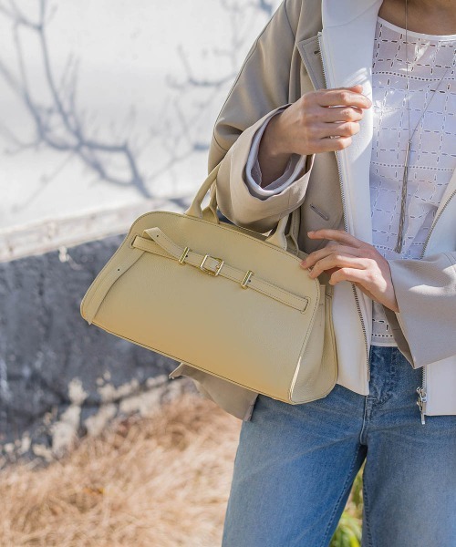 story.（ストーリー）の「【story.】ベルトレザーボストンバッグ（ボストンバッグ・レディース・イエロー/ベージュ・FREE）」の16枚目の写真