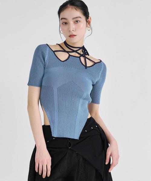 トップス eri HIGH NECK WIDE RIB KT | ELENDEEK/エレンディーク