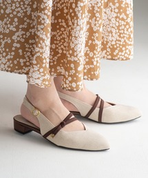 【ひんやりパンプス】【接触冷感】【清涼感】【快適】【ムレにくい】【夏でも涼しく】【さらさら感】ノットリボンストラップバックバンドパンプス(125-52114)JELLY BEANS(ジェリービーンズ)