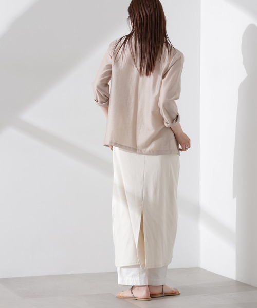 NANO universe（ナノユニバース）の「シアーシングルジャケット（テーラードジャケット・レディース・ブラック/モカ/グレー系その他4・FREE）」の9枚目の写真