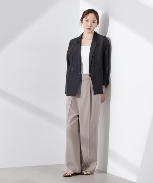 NANO universe（ナノユニバース）の「シアーシングルジャケット（テーラードジャケット・レディース・ブラック/モカ/グレー系その他4・FREE）」の22枚目の写真