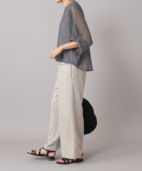 BEARDSLEY(ビアズリー)の「カラミプルオーバー(Tシャツ/カットソー・レディース・ホワイト/キャメル/ブラック/グレー・FREE)」の17枚目の写真