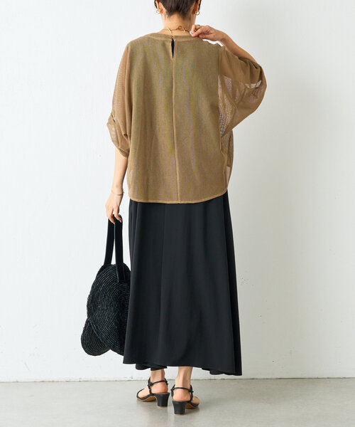 BEARDSLEY ビアズリー　 プルオーバーダブルボタンスタンドカラーシャツ ビアズリー BEARDSLEY スクエアネックボタンシャツ （black