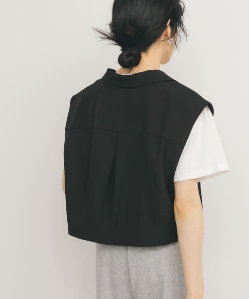 KBF（ケイビーエフ）の「ルーズテーラードベスト（その他アウター・レディース・ベージュ系その他/ブラック・ONE）」の6枚目の写真