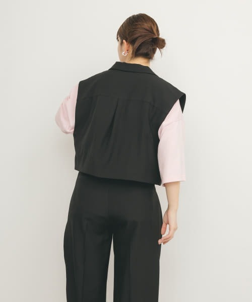KBF（ケイビーエフ）の「ルーズテーラードベスト（その他アウター・レディース・ベージュ系その他/ブラック・ONE）」の11枚目の写真