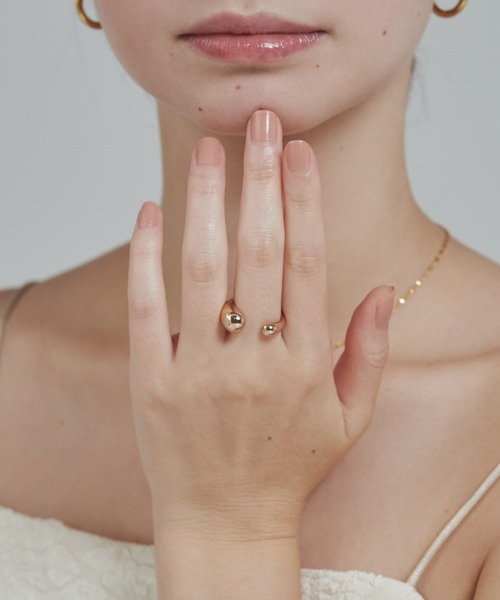 ciite' surgical stainless（シーテサージカルステンレス）の「【 金属アレルギー対応 】ドロップリング / drop ring サージカルステンレス（リング・レディース・シルバー/ゴールド・FREE）」の18枚目の写真