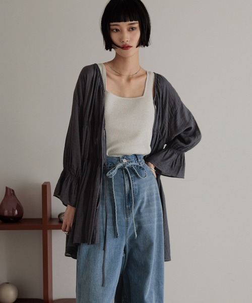 LOWRYS FARM(ローリーズファーム)の「ヨウリュウシャーリング6S 289802(シャツ/ブラウス・レディース・ブラウン/チャコールグレー/アイボリー/ブルー/オレンジ・FREE)」の18枚目の写真