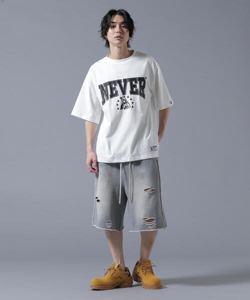 DANKE SCHON(ダンケシェーン)の「【WEB&DEPOT限定】DankeSchon/ダンケシェーン/16OE S/S TEE NEVER(Tシャツ/カットソー・メンズ・ブラック/ホワイト・L/S/M)」の3枚目の写真