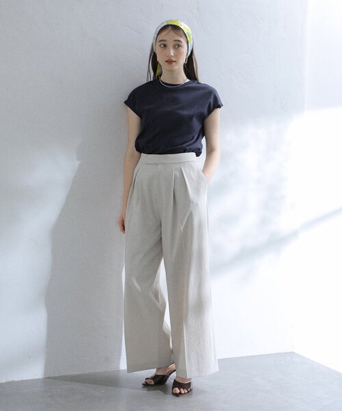 La TOTALITE（ラトータリテ）の「【洗える】スムースハイネックプルオーバー（Tシャツ/カットソー・レディース・ホワイト/ボルドー/ベージュ/ネイビー・FREE）」の17枚目の写真