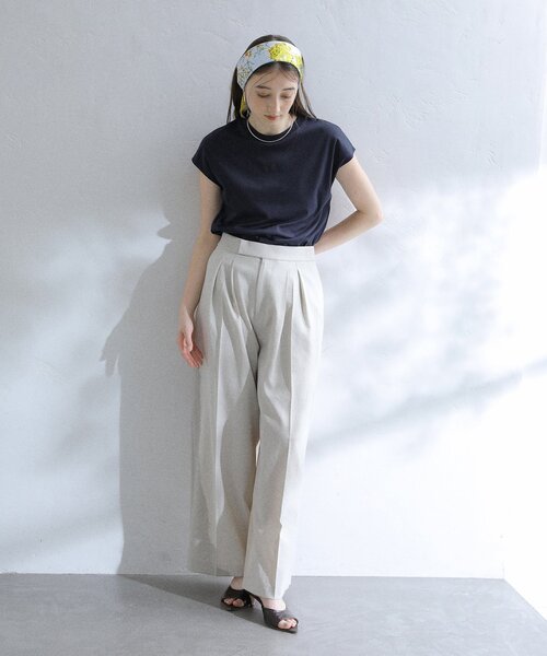 La TOTALITE（ラトータリテ）の「【洗える】スムースハイネックプルオーバー（Tシャツ/カットソー・レディース・ホワイト/ボルドー/ベージュ/ネイビー・FREE）」の18枚目の写真