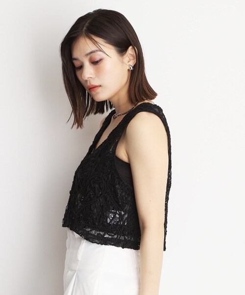 THE SHOP TK (ザ ショップ ティーケー )の「◆コード刺繍ベスト(ベスト・レディース・ベージュ系6/ブラック系6・99)」の3枚目の写真