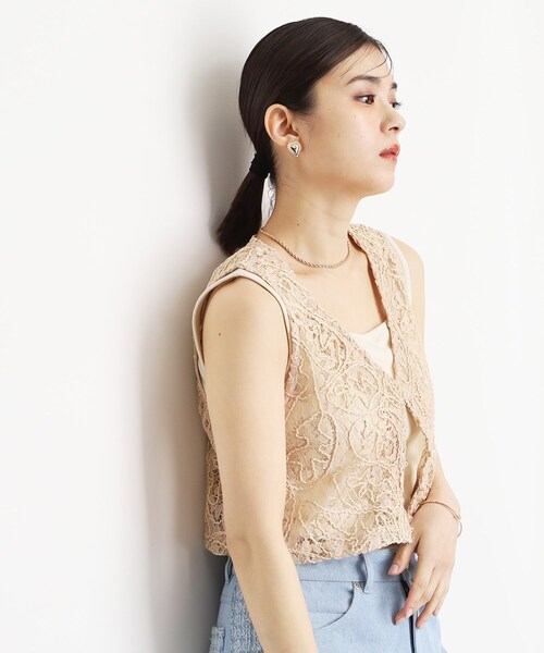 THE SHOP TK (ザ ショップ ティーケー )の「◆コード刺繍ベスト(ベスト・レディース・ベージュ系6/ブラック系6・99)」の7枚目の写真