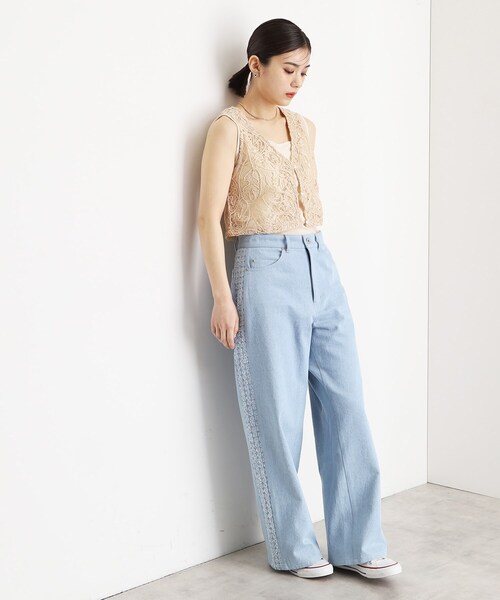 THE SHOP TK (ザ ショップ ティーケー )の「◆コード刺繍ベスト(ベスト・レディース・ベージュ系6/ブラック系6・99)」の9枚目の写真