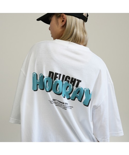 BASIS(ベイシス)の「バックデライトロゴ ビッグシルエット ユニセックス Tシャツ(Tシャツ/カットソー・レディース・ホワイト×グリーン/ホワイト×ブルー/ホワイト×ピンク・MEDIUM/LARGE)」の20枚目の写真