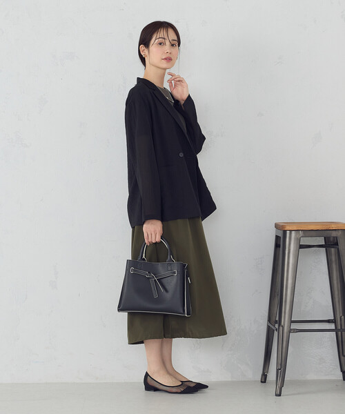 COMME CA ISM（コムサイズム）の「リボンあおりトートバッグ（トートバッグ・レディース・ベージュ/グレー/ブラック・FREE）」の8枚目の写真