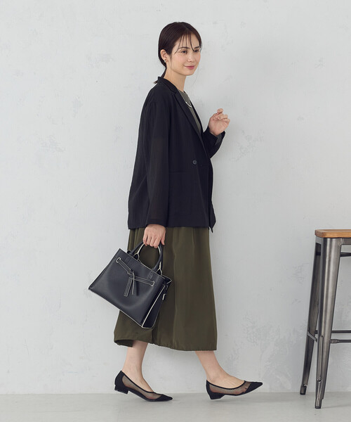 COMME CA ISM（コムサイズム）の「リボンあおりトートバッグ（トートバッグ・レディース・ベージュ/グレー/ブラック・FREE）」の9枚目の写真