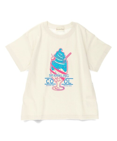 BRANSHES（ブランシェス）の「【接触冷感／アイスT】アソート半袖Tシャツ（Tシャツ/カットソー・キッズ・アイボリー/ブルーグレー/ピンク/ライム・120/100/110/130/90/140/150）」の2枚目の写真