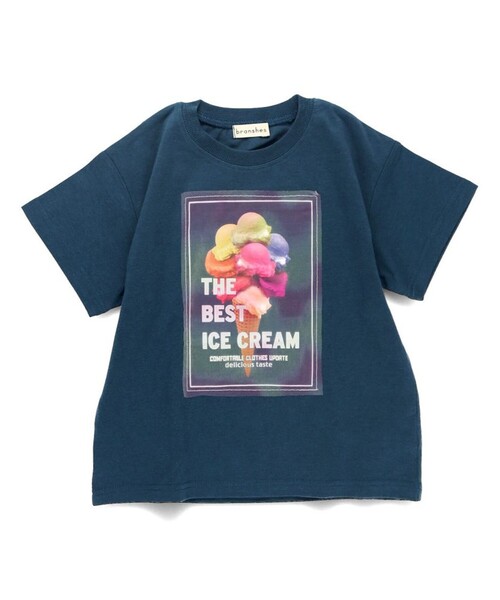 BRANSHES（ブランシェス）の「【接触冷感／アイスT】アソート半袖Tシャツ（Tシャツ/カットソー・キッズ・アイボリー/ブルーグレー/ピンク/ライム・120/100/110/130/90/140/150）」の12枚目の写真