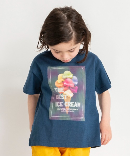 BRANSHES（ブランシェス）の「【接触冷感／アイスT】アソート半袖Tシャツ（Tシャツ/カットソー・キッズ・アイボリー/ブルーグレー/ピンク/ライム・120/100/110/130/90/140/150）」の3枚目の写真