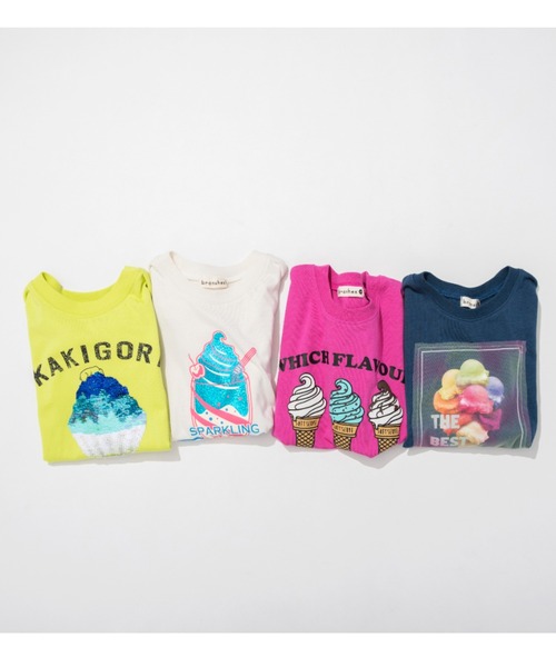 BRANSHES（ブランシェス）の「【接触冷感／アイスT】アソート半袖Tシャツ（Tシャツ/カットソー・キッズ・アイボリー/ブルーグレー/ピンク/ライム・120/100/110/130/90/140/150）」の19枚目の写真