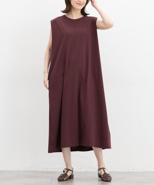 未使用近バーバリーノースリーブワンピース重ね着◯2way美品120130 ハニさら・接触冷感・UVカット】ノースリーブワンピース