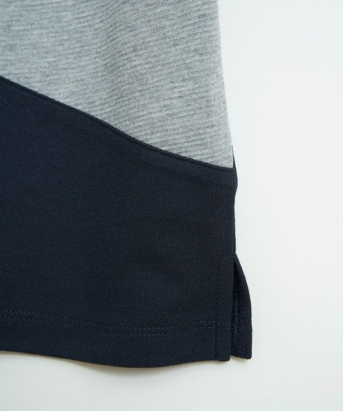 ikka(イッカ)の「ブロックス鹿の子ナナメ切り替えポロシャツ(ポロシャツ・メンズ・ホワイト/グリーン/ネイビー/ブラック・M/L/XL/S)」の8枚目の写真