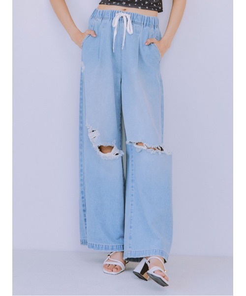 ZOZO限定カラー】ワイドレッグイージーデニムパンツ（デニム