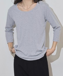 T/Cフライススリムフィット7分袖クルーネックTEE