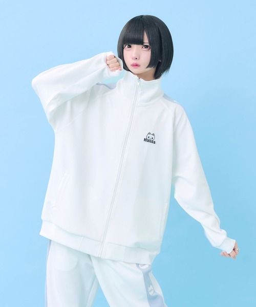 Hauls(ハウルズ)の「新!ネ申おジャージ参上!(ジャージ・レディース・ブラック/サックスブルー/ホワイト/ピンク/ホワイト系その他/グレー/アイボリー/ブルー系その他/ライトパープル・F/XL)」の11枚目の写真