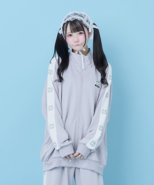 Hauls(ハウルズ)の「新!ネ申おジャージ参上!(ジャージ・レディース・ブラック/サックスブルー/ホワイト/ピンク/ホワイト系その他/グレー/アイボリー/ブルー系その他/ライトパープル・F/XL)」の13枚目の写真
