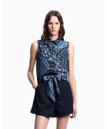 EMPORIO ARMANI | 【エンポリオ アルマーニ】ハイライズ ショートパンツ J77 デニム プリントサッシュ(デニムパンツ)